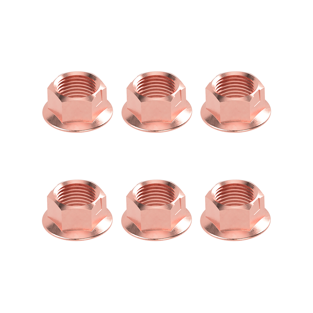 Copper Locking Kart Wheel Stud Nuts – Pack of 6