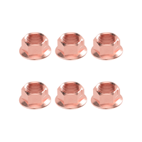 Copper Locking Kart Wheel Stud Nuts – Pack of 6