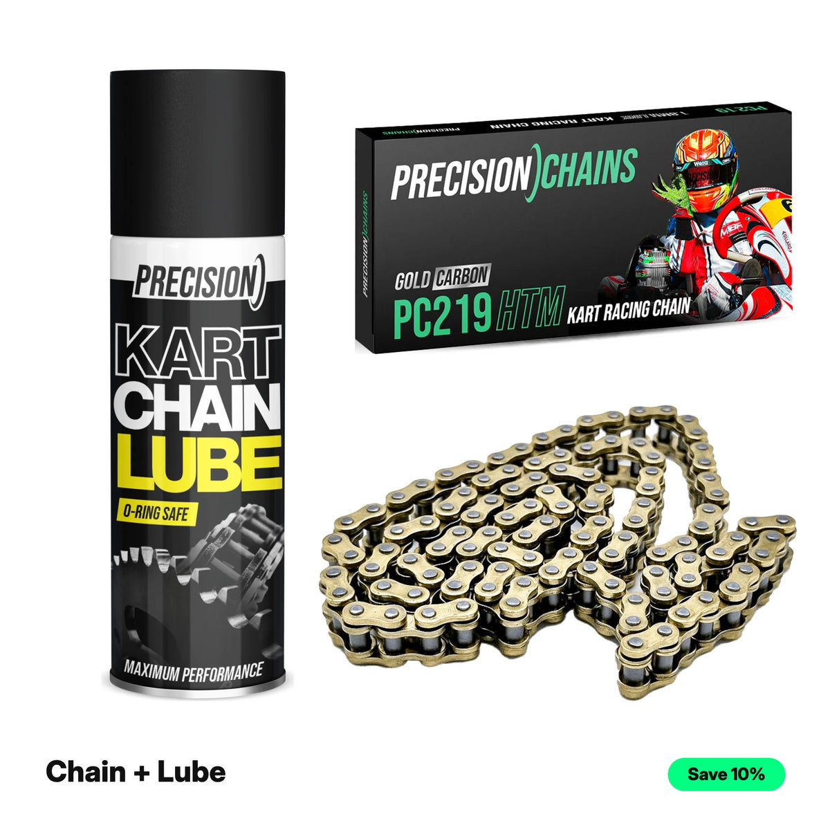 Precision Chain Care Kit – 400ml chain lube + 219H racing chain