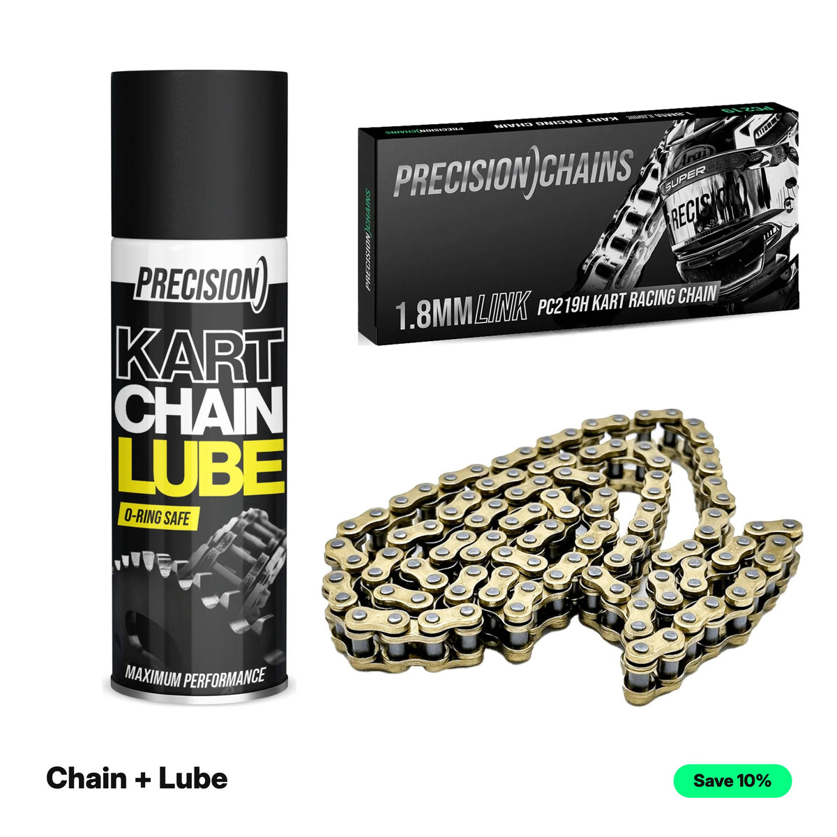 Precision Chain Care Kit – 400ml chain lube + PC219H 1.8mm chain