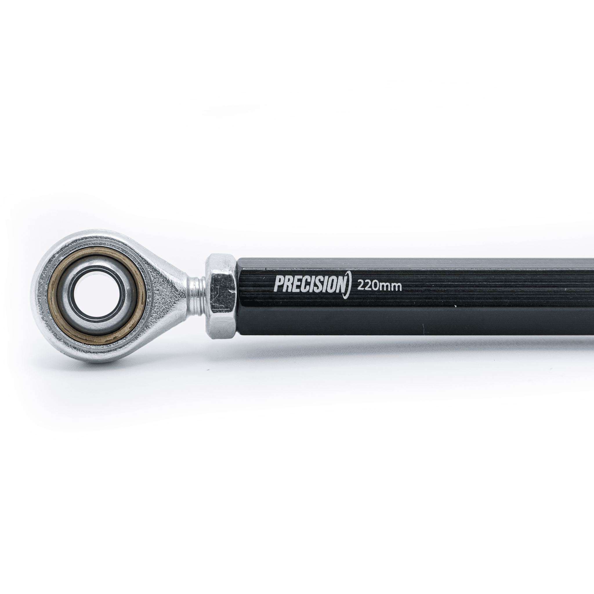 Track Rod Hexagonal 8mm Aluminium & Rose Joints - Precision - 