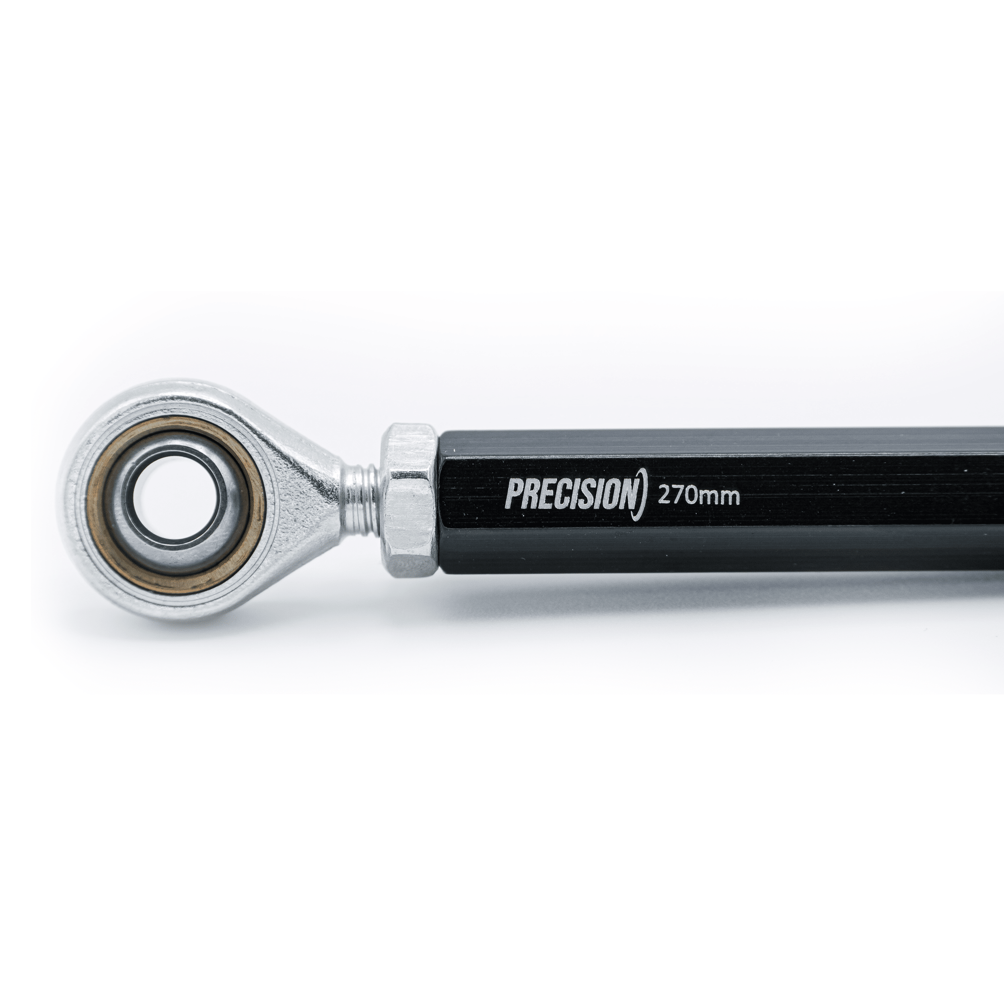 Track Rod Hexagonal 8mm Aluminium & Rose Joints - Precision - 